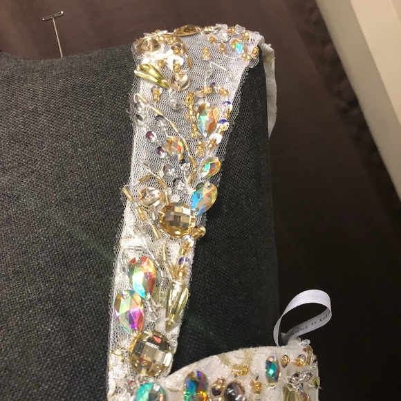 Wow $225 Either strapless or with straps Ivory Size 4 Pageants Gown by Envious - Picture 11 of 16